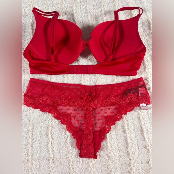 Victoria’s Secret Bra Set Sweetheart Red 34C L NWT, NWOT - Picture 5 of 8
